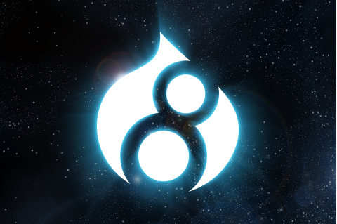 Drupal 8 logo in outer space Drupal 8 logo in outer space